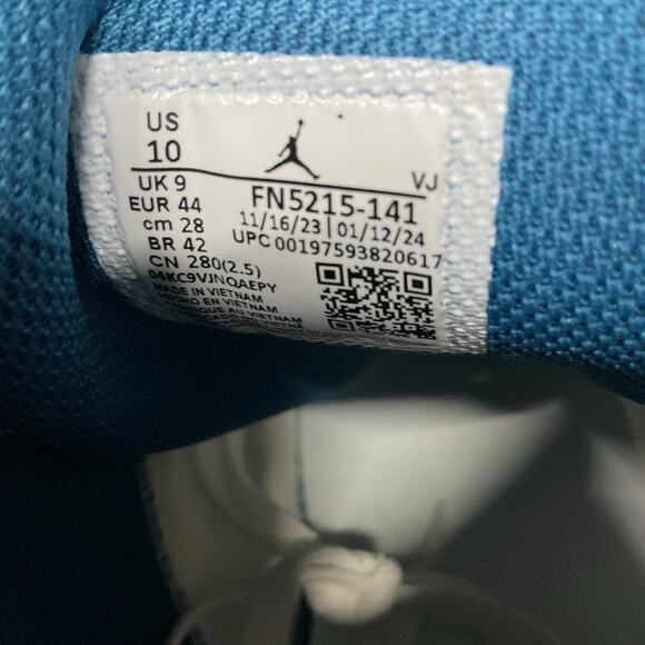 Nike Air Jordan 1 Mid SE Industrial Blue White Shoes FN5215-141 Men's Sz 10 - Picture 5 of 6